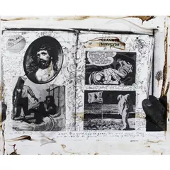 May 1970 Diary (Once the Wildlife is Gone) by Peter Beard, 1970, gelatin silver print with smeared ink, sold Jun 2023