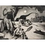 Huck Finn by Thomas Hart Benton, 1936, lithograph, sold Jun 2023