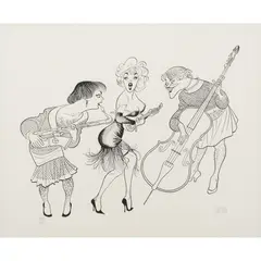 Untitled by Al Hirschfeld, lithograph, sold Jun 2023