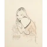 Barbara Streissand by Al Hirschfeld, lithograph in colors, sold Jun 2023