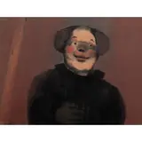 El Veterano by Rafael Coronel, 1960, oil on paper, sold Jun 2023