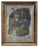 semi-abstract by Mikhail Chemiakine, ink and watercolor, sold Apr 2026