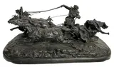 A Pleasure Ride in a Winter Troika by Evgeni Lanceray, bronze, sold Apr 2026