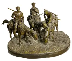 Don Cossacks on the Banks of the Danube by Evgeni Lanceray, bronze, sold Apr 2026