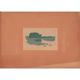 1857-1922) Print by Marsh Island, Inspired by Japanese woodblock prints. Color ink on paper. F, sold Apr 2024