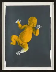 Baby by Helen Joseph, mixed media on canvas, sold May 2020