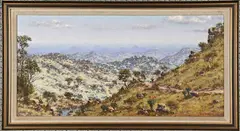 Expansive Landscape with Aloes by Henry Bredenkamp, oil on board, sold May 2020
