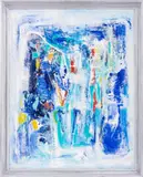Tropical Winter by Joan Hyde Shapiro, Oil on Masonite, sold Dec 2024