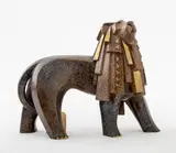 Lion" Burnished by Wang Jida, Bronze Sculpture, sold Dec 2024