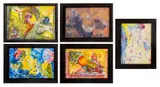 Five Abstract Compositions by Eva Bouzard-Hui, Mixed Media, sold Dec 2024