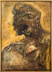 David Lamenting by Joachim Probst, 1955, Oil on Canvas, sold Dec 2024