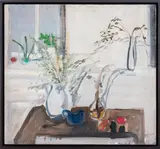 Still Life #1 by Anne Tabachnick, 1950, Oil on Masonite, sold Jan 2025