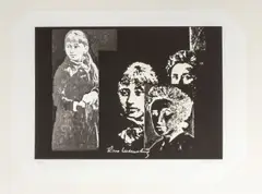 Untitled (Rosa Luxembourg) by May Stevens, 1982, Screenprint, sold Jan 2025