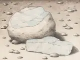 Exceptional Piece of Rock by Elfi Schuselka, Mixed Media on Paper, sold Jan 2025