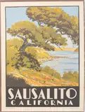 Sausalito by William Dohrmann, 1968, Lithograph Poster in Colors, sold Jan 2025