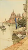 Venetian view by Wilfred Williams Ball, Watercolour, offered Jul 2021