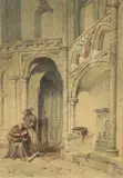 Church Interior by J Seale, 1843, Watercolour, offered Jul 2021