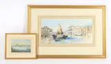 Venice Watercolour Signed 22.5 x 46.5cm (8¾ x 18¼ in.) Framed; together with a 19th century Baltic small seascape by Ainslie H. Bean, Watercolour, offered Jul 2021