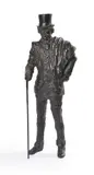 Bronze full length portrait of 'james abbott mcneill whistler' by Angela Conner, BRONZE, sold Jun 2021