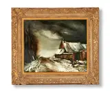 Paysage d'hiver by Maurice de Vlaminck, oil, offered Jun 2021