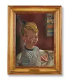 Portrait of andrew nicholas frank (aged 2 1/2 yrs) resting by Stanley Spencer, 1954, oil, offered Jun 2021