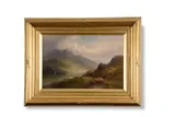 Highland landscapes, a pair by V. Rolyat, oil, sold Jun 2021