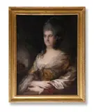 Countess in a gold dress by Thomas Gainsborough, Oil on canvas, sold Jun 2021