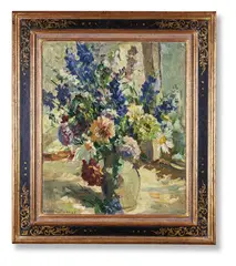 Still life of summer flowers by Dorothea Sharp, Oil on board, sold Jun 2021
