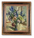 Still life of summer flowers by Dorothea Sharp, Oil on board, sold Jun 2021
