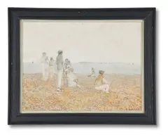 The island by Richard Eurich, 1989, Oil on board, offered Jun 2021