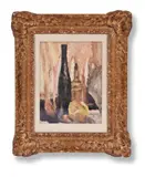 Still life with two bottles by Ronald Ossory Dunlop, oil, sold Jun 2021