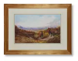 Grouse in a moorland landscape by Richard David Kristupas, 1994, Watercolour and gouache, sold Jun 2021