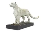 Snow leopard by Mark Coreth, 2003, sculpture, sold Jun 2021