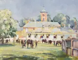 Highfield Stables at Bedford House Stables by Peter Williams, oil, sold Jun 2021