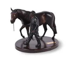 Nashua and Clem by Liza-Todd Tivey, bronze, sold Jun 2021