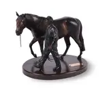 Nashua and Clem by Liza-Todd Tivey, bronze, sold Jun 2021