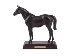 A patinated bronze model of the race horse Desert Orchid, modelled naturalistically, inscribed W by William Newton, bronze, sold Jun 2021