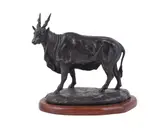 A patinated bronze model of a bull Eland by Michael Barlow, bronze, offered Jun 2021