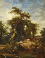 River scene, WorcestershireOil on canvasTitled by Frederick Henry Henshaw, 1849, oil, offered May 2021