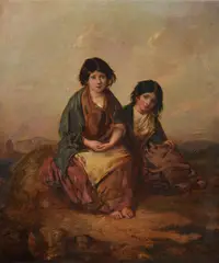 Untitled by Alfred H. Green, 1851, oil, sold May 2021
