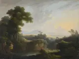 With wooded landscape beyond by John Rathbone, Oil on canvas, sold May 2021