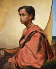 Boy on a felucca by Frederick Goodall, 1896, oil, sold May 2021