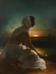 Karva Chauth by William Daniell, oil, sold May 2021