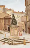 Statue of Pope Julius III by Samuel Pepys Cockerell, oil, offered May 2021