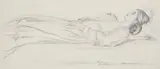 Study of a sleeping woman by Emilie Mediz-Pelikan, oil, sold May 2021