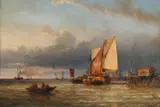 Entering the harbourOil on canvasSigned 'H by Hermanus Koekkoek Jnr., oil, sold May 2021