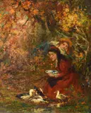 An Autumn Idyll by William Stewart MacGeorge, oil, sold May 2021