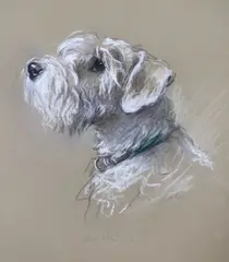 Bustic by Lucy Dawson, pastel, sold May 2022