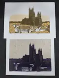 Canterbury' and 'Canterbury Cathedral by Robert Tavener, pencil, sold May 2022