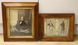 Half length portrait of a gentleman seated in a drawing room by William Greenlees, 1850, watercolour, sold May 2022